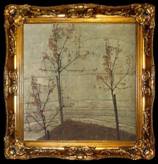 framed  Egon Schiele Autumn Trees, ta009-2